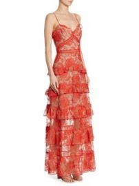 NICHOLAS - Rosie Tiered Embroidered Lace Gown at Saks Fifth Avenue