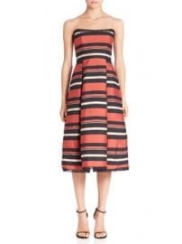 NICHOLAS - Striped Strapless Dress at Saks Off 5th