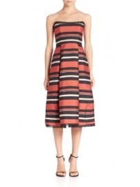 NICHOLAS - Striped Strapless Dress at Saks Fifth Avenue