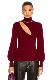 NICHOLAS Aliyah Knit Long Sleeve Mock Neck Top in Sangria  FWRD at Forward