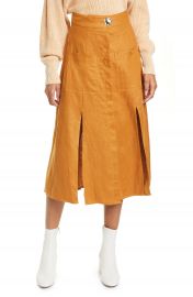 NICHOLAS Masala Linen Skirt   Nordstrom at Nordstrom