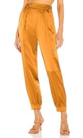 NICHOLAS Neha Jogger Pant with Front Tab in Caramel at Revolve