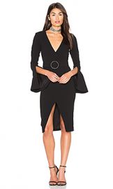 NICHOLAS Textured Crepe Blazer Dress in Black from Revolve com at Revolve