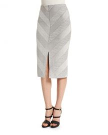 NICHOLAS Textured Ponte Pencil Skirt  Black Natural at Neiman Marcus