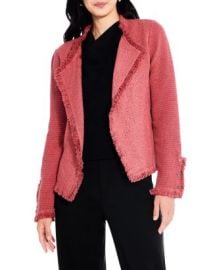 NICZOE Fringe Mix Knit Jacket Bloomingdales at Bloomingdales