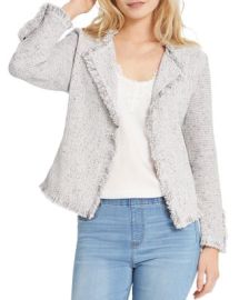 NICZOE Fringe Mix Knit Jacket Bloomingdales at Bloomingdales