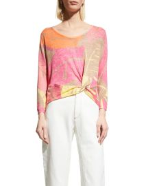 NICZOE Full Bloom Botanical-Print Sweater at Neiman Marcus