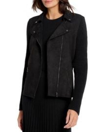 NICZOE Mixed Media Moto Jacket Bloomingdales at Bloomingdales