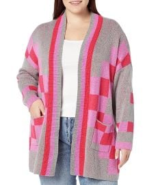 NICZOE Plus Size Checked Away Cardigan com at Zappos