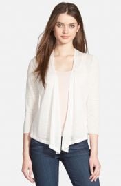 NICandZOE 4-Way Convertible Three Quarter Sleeve Cardigan in White at Nordstrom