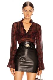 NILI LOTAN Demi Top in Ruby Snake Print   FWRD at Forward