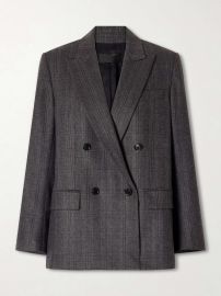 NILI LOTAN Leston checked wool-blend blazer at Net a Porter