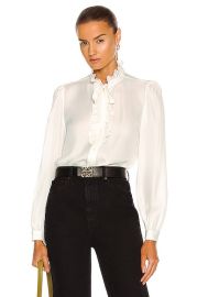 NILI LOTAN Miera Shirt in Ivory FWRD at Forward