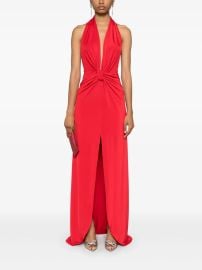 NISSA open-back Maxi Dress Red at Farfetch
