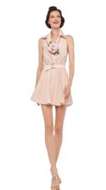 NK HALTER FLARED MINI DRESS Baby Norma Kamali at Norma Kamali