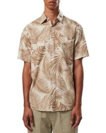 NN07 Errico Palm Print Short Sleeve Shirt Bloomingdales at Bloomingdales