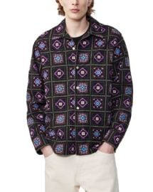 NN07 Julio Embroidered Long Sleeve Regular Fit Shirt Bloomingdales at Bloomingdales
