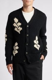 NN07 Mika 6620 Leaf Intarsia Cardigan at Nordstrom