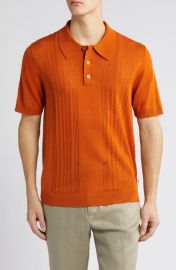 NN07 Thor Short Sleeve Wool Blend Polo Sweater at Nordstrom