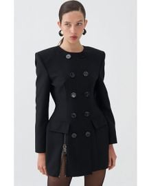 NOCTURNE Womens Multi Button Mini Dress with Shoulder Pad - Macys at Macys