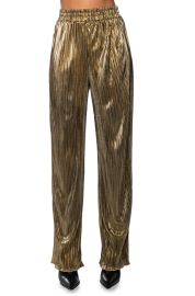 NOEL PLEATED METALLIC PALAZZO PANT AKIRA at Akira