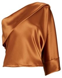 NONchalant Label Tait One-Shoulder Satin Blouse at Intermix