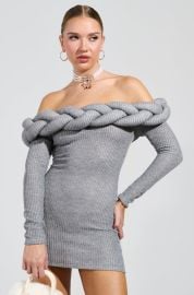 NOT IN THE MOOD KNIT BRAIDED MINI DRESS AKIRA at Akira