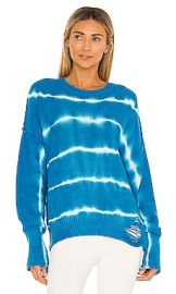 NSF Annabelle Boyfriend Slouchy Sweater in Refraction Stripe Dye at Revolve