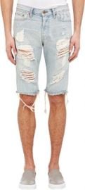 NSF Chuck Distressed Denim Shorts at Barneys