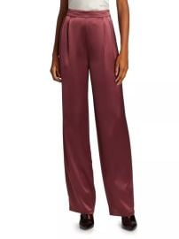 NWD CINQ a SEPT Nocturne Dark Pink Purple Alexi Luxe Satin Straight-Leg Pants 2 eBay at eBay