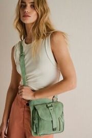 NWOT Free People Green Mint Cornell Suede Sling Bag With Adjustable Strap eBay at eBay