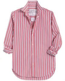 NWT 248 FRANK amp EILEEN quotStivioquot Red amp Blue Striped Button Up Shirt SMALL eBay at eBay