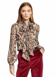 NWT Altuzarra for Target Snake Print Tie Neck Blouse Shirt M L XL at eBay