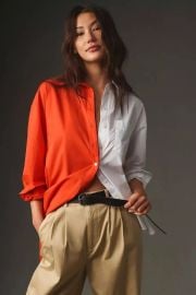 NWT Anthro Maeve Bennet Colorblock Buttondown SZ 1X Retail 98 eBay at eBay