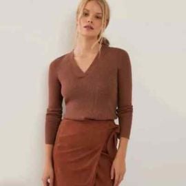 NWT Anthropologie Maeve Thea Metallic V-Neck Sweater S eBay at eBay