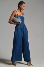 NWT Anthropologie Pilcro Smocked Jumpsuit Large eBay at Ebay