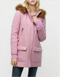 NWT JCrew 365 Petite Chateau Parka Italian Stadium Cloth Wool 4P Lilac J8369 eBay at eBay