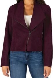 NWT KUT FROM THE KLOTH Carina Faux Suede Drape Moto Jacket In Wine Red Size XS eBay at eBay