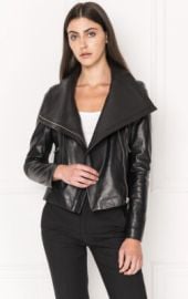 NWT Lamaque TALIA Black Funnel Neck Leather Jacket Size XL Z352 eBay at eBay