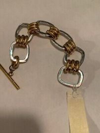 NWT Lauren Ralph Lauren two tone link 7quot link bracelet with defects H55 eBay at eBay