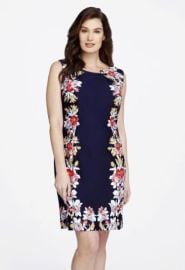 NWT MSRP 144 TAHARI by ASL Womens Illusion Floral Print Sheath Dress NAVY 20W 884449693050 eBay at eBay