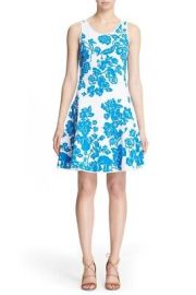 NWT Milly Knit Floral Jacquard Fit amp Flare Dress Sz Small 435 eBay at eBay