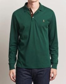 NWT Polo Ralph Lauren HUNTER GREEN Soft Cotton Long Sleeve Collared Polo Shirt eBay at eBay