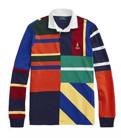 NWT Polo Ralph Lauren PATCHWORK STRIPED Long Sleeve RUGBY Shirt - all sizes eBay at eBay