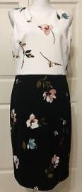 NWT Ralph Lauren size 10 ivory black pink floral sleeveless dress 155 eBay at eBay