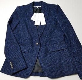 NWT Veronica Beard Cutaway Dickey Jacket Blazer Blue Plaid Size 024610 695 eBay at eBay