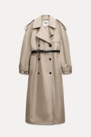 NWT ZARA ZW COLLECTION OVERSIZED WATER REPELLENT TRENCH COAT S 159 0518 eBay at eBay