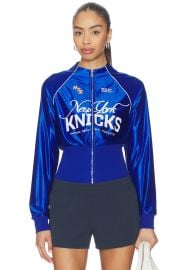 NY Knicks Cropped Track Jacket at Revolve