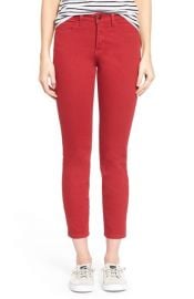 NYDJ Clarissa Colored Stretch Skinny Ankle Jeans in Red at Nordstrom