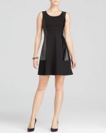 NYDJ Faux Leather Panel Dress at Bloomingdales